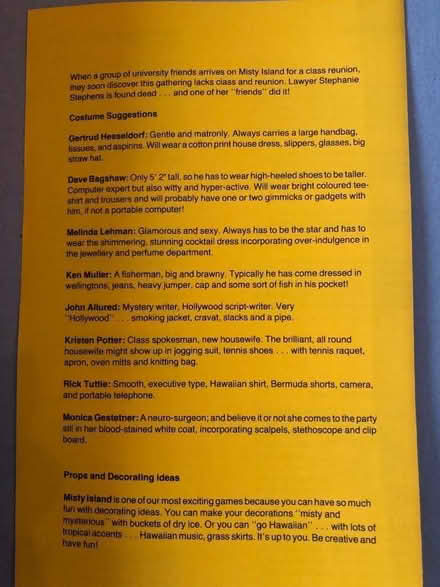 Photo of free Murder Mystery Party Game for 8 people (AB16) #1