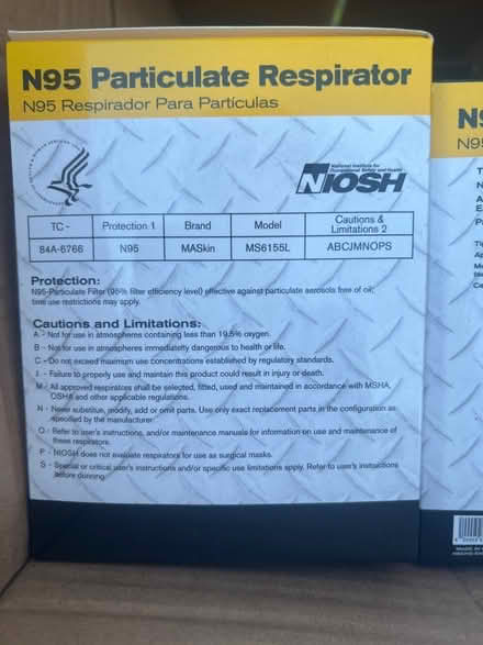 Photo of free N95 valved particulate respitators (Middle El Sobrante) #3