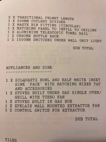 Photo of free Full kitchen (Panshanger AL7) #1