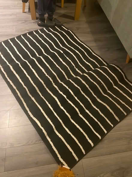 Photo of free Black and white striped rug (Finnieston, Glasgow, G3) #1