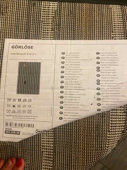 Photo of free Black and white striped rug (Finnieston, Glasgow, G3) #3