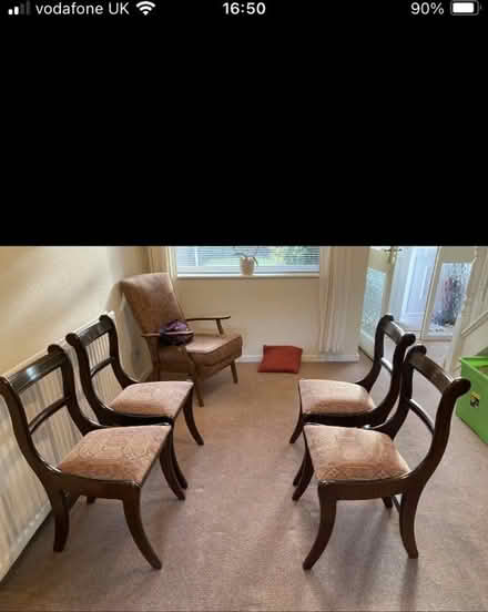 Photo of free 4 dining room chairs (no table) (Park hall , Walsall WS5.) #3