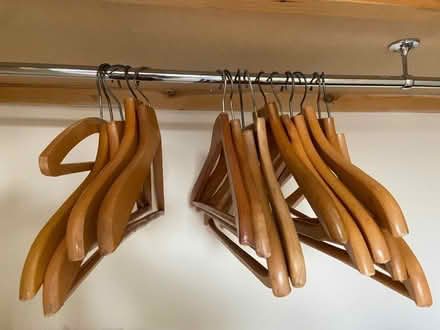 Photo of free Wooden trouser/coat/suit hangers (Hints SY8) #1