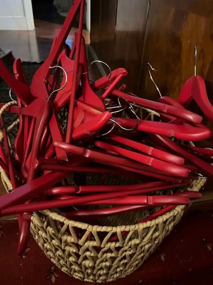 Photo of free Red wooden hangers (N10) #1