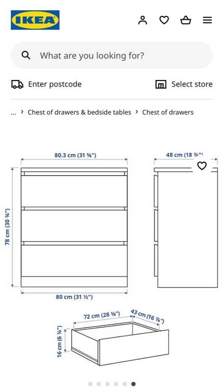 Photo of free Malm 3 drawer chest (Eastwood (G43)) #2