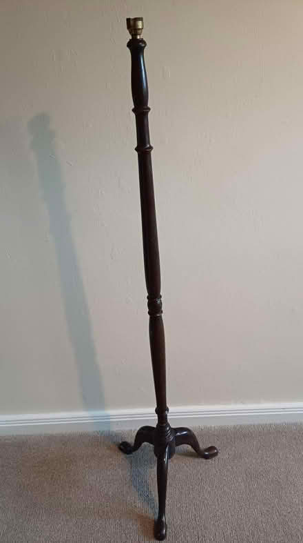 Photo of free Wooden 3Legged floor lampstand (without cable) (Bilton CV22) #1