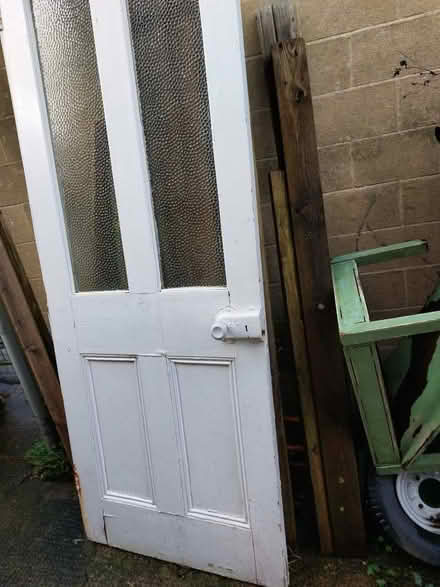Photo of free Heavy wood and glass door. From a Victorian House. (Bloomfield) #2