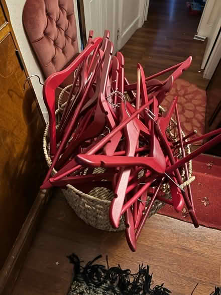 Photo of free Red wooden hangers (N10) #2