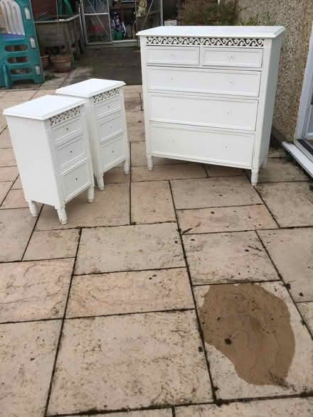 Photo of free 2 x Bedside Cabinets 1 x Chest of Drawers upcycle project (West Oxfordshire OX29) #2