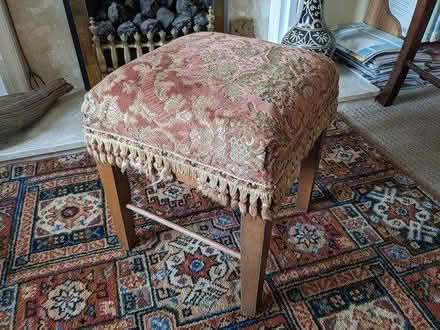 Photo of free Two wooden side tables and a stool (Ashbourne DE6) #2