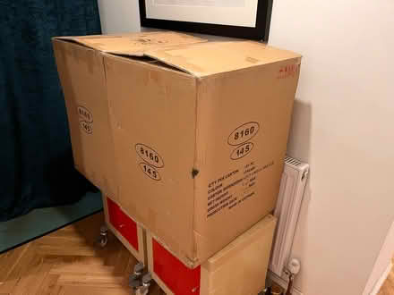 Photo of free Two large sturdy cardboard boxes (Lode, CB25 NorthEast Cambridge) #1