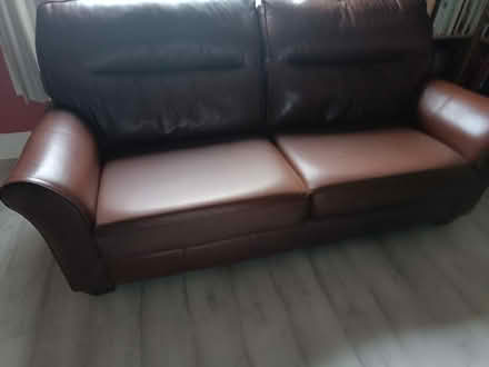 Photo of free Leather 3 seater sofa (Bridlington - The Avenues YO15) #1