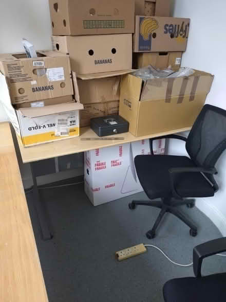 Photo of free Wooden desk (Slaithwaite) #2