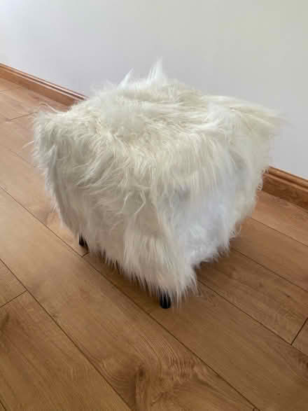 Photo of free Hairy fur footstool (Slough SL3) #1