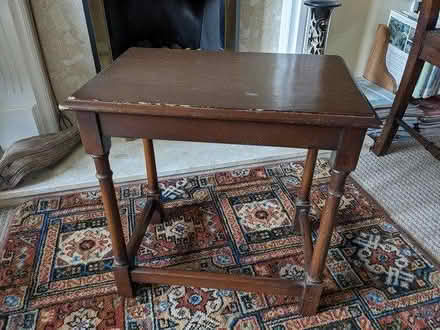 Photo of free Two wooden side tables and a stool (Ashbourne DE6) #3