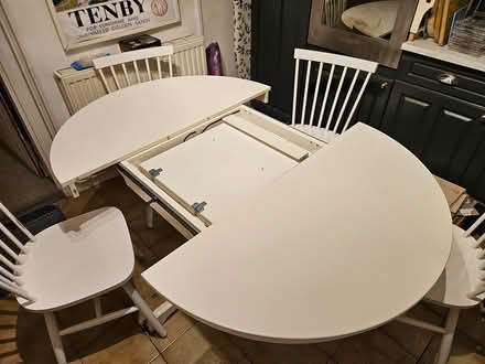 Photo of free White IKEA extending dining table (West Abergavenny) #1