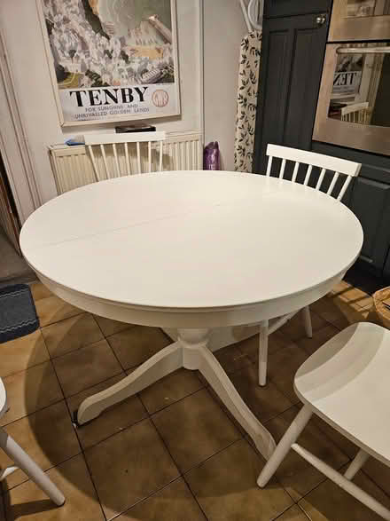 Photo of free White IKEA extending dining table (West Abergavenny) #2
