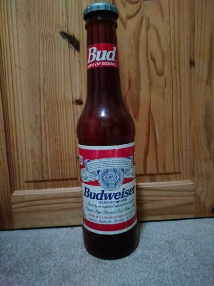 Photo of free Large Budweiser bottle coin jar (Marsworth HP23) #3