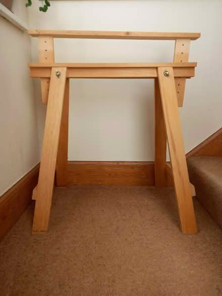 Photo of free Glass topped IKEA desk with adjustable legs. (Hughenden Valley HP13) #2