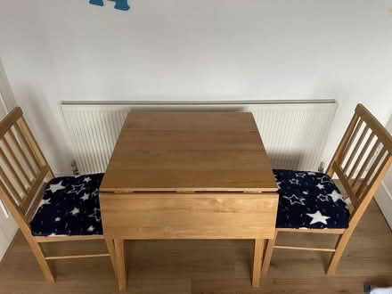 Photo of free Small study/ dining table / 2 chairs (Chessington KT9) #2