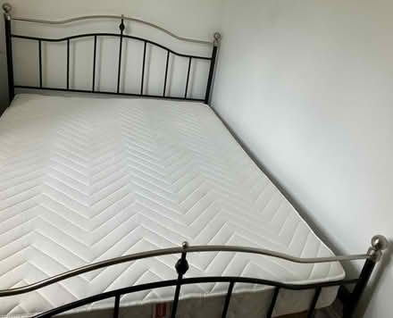 Photo of free Metal double bed + mattress (Cirencester) #1