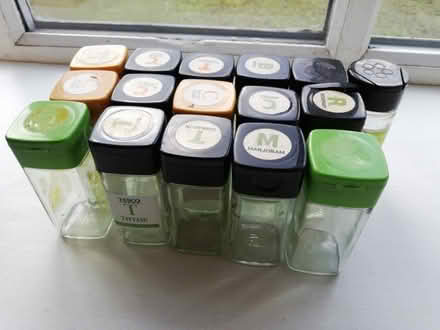Photo of free Set of herb/spice glass containers (Bradleys Both BD20) #1