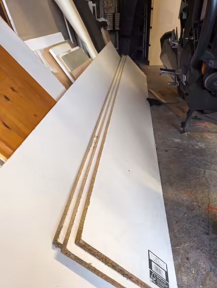 Photo of free Long wood shelving boards (Royston) #1