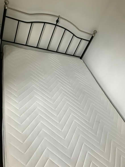 Photo of free Metal double bed + mattress (Cirencester) #2