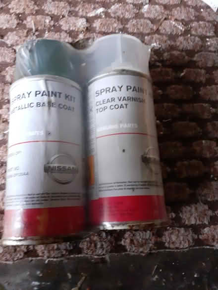Photo of free Tins of car spray paint - unopened (PO21 Nyetimber) #1