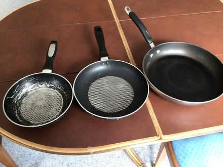 Photo of free Frying pans. 3 sizes (Winchmore Hill N21) #1