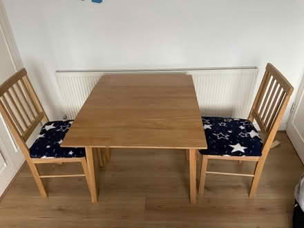 Photo of free Small study/ dining table / 2 chairs (Chessington KT9) #1