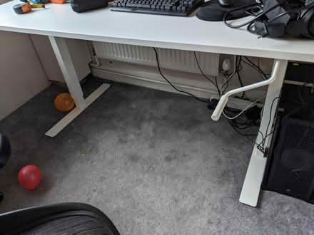 Photo of free White Sit/Stand Desk (Round Hill BN2) #1