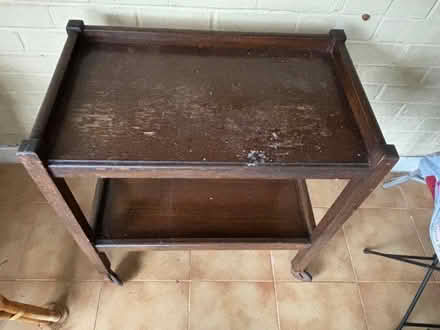 Photo of free Wooden table/trolley (Havant PO9) #2