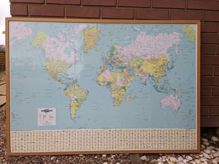 Photo of free Framed world political wall map (Epsom (Wells Estate)) #1