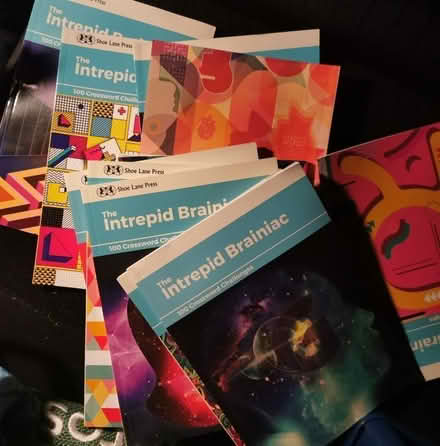 Photo of free A selection of Intrepid Brainiac Crossword books (Harrow Weald HA3) #1