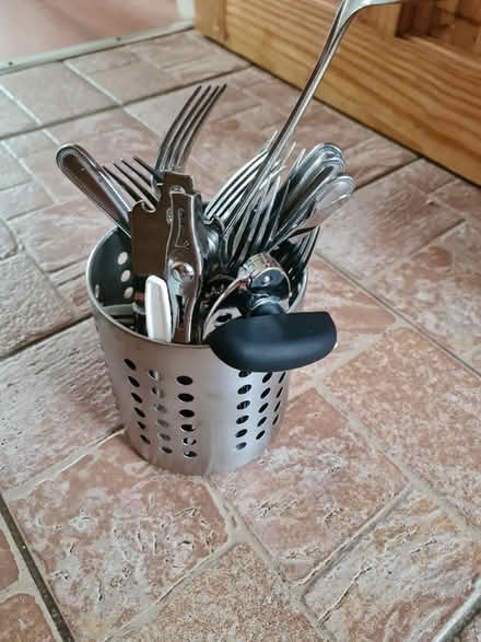 Photo of free Metal pot of mixed cutlery (melksham SN12) #1