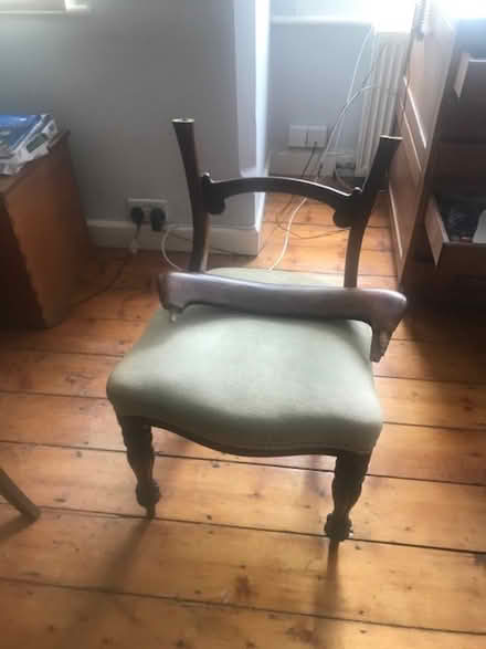 Photo of free Broken Mahogany Victorian Chair for up cycling (Iffley Road OX4) #1