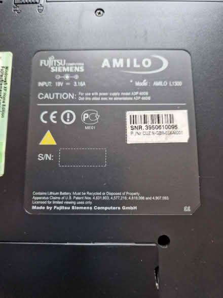 Photo of free Fujitsu Siemens Laptop (Southborough) #2