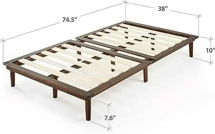 Photo of free twin bed wooden frame (Allen) #3