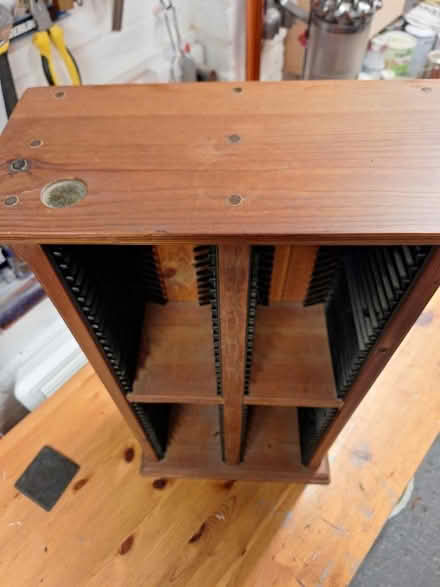 Photo of free Waxed pine cd rack (Oakley HP18) #3