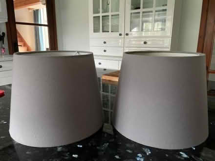 Photo of free Lamp shades, pair - grey (Hutton CA11) #3