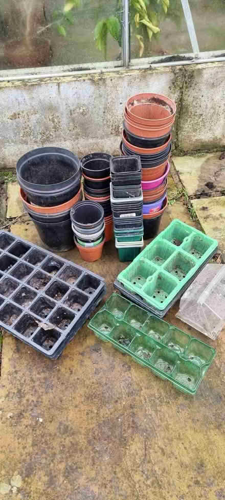 Photo of free Selection of garden plant pots/trays (Cheadle Heath SK8) #1