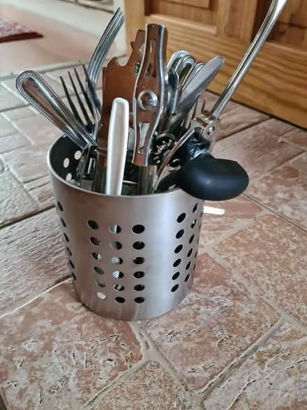 Photo of free Metal pot of mixed cutlery (melksham SN12) #2