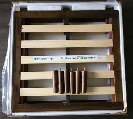 Photo of free twin bed wooden frame (Allen) #4