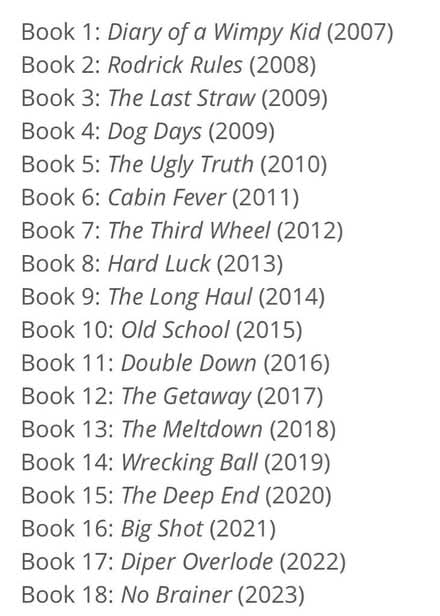 Photo of diary of the wimpy kid books (Ferndown) #1