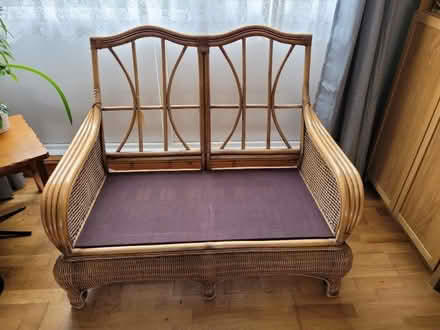 Photo of free Cane/Wicker 2 Seat Sofa (Purbrook PO7) #3