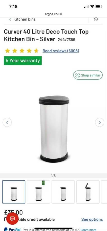 Photo of free Touch top Kitchen bin (Woodlesford, LS26) #3