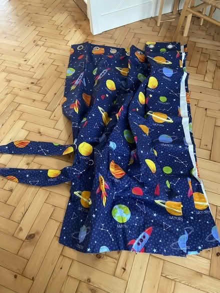 Photo of free Kids space themed curtains (N6 East Finchley/ Highgate) #1