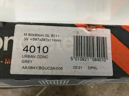 Photo of free 18 Johnson Urban concrete floor tiles 60 by 30cm (Brooke NR15) #1