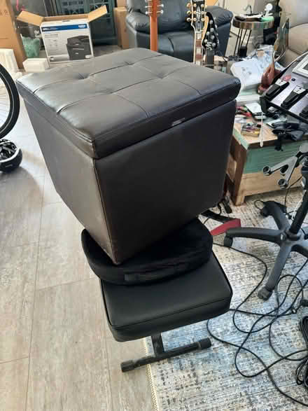 Photo of free Pleather Storage table (Mount Laurel) #1